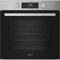 Hotpoint Class 2 Single Fan Oven - Diamond (Steam) Cleaning - Multifunction 5 - 71L With 2 Dial, Digital Display Timer And A Energy In Stainless Steel