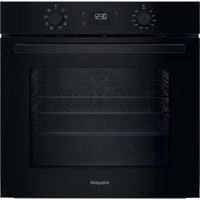 Hotpoint Class 2 Single Fan Oven - Catalytic Liners - Multifunction 5 - 71L With 2 Dial, Digital Display Timer And A Energy In Black