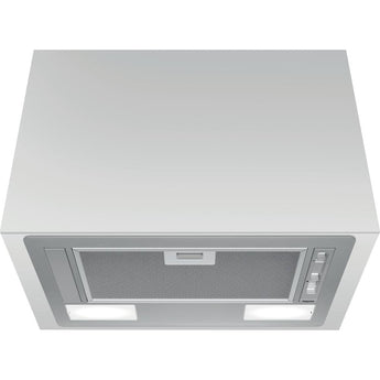 Hotpoint 60CM Integrated Canopy Hood - Slider Control - Stainless Steel With Dishwashable Aluminium Grease Filter - 45 / 54 D